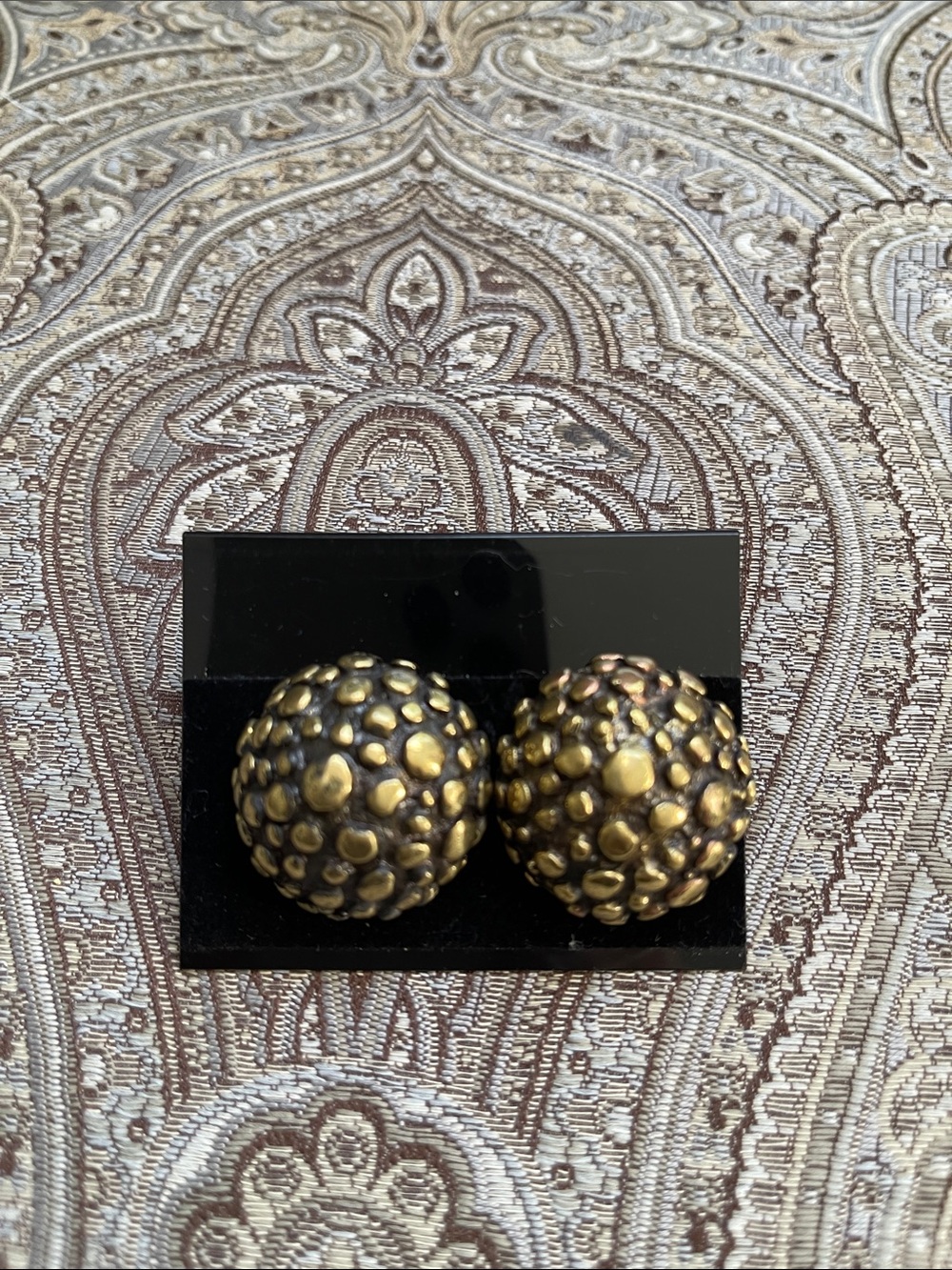 Bronze and Black Texture Earrings